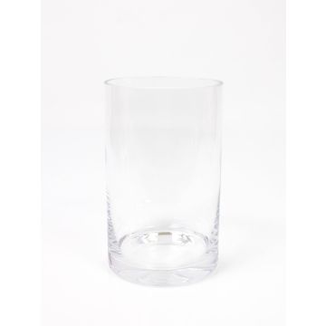 Cylindrická skleněná váza SANSA EARTH, transparentní, 19,5cm, Ø12cm