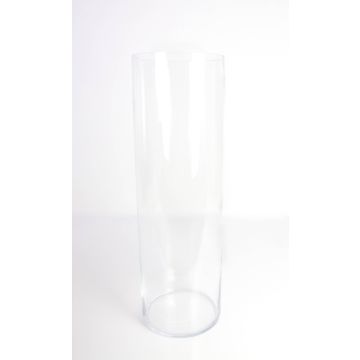 Válcová podlahová váza SANSA EARTH, sklo, transparentní, 60cm, Ø19cm