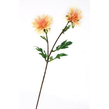 Umělá květina chryzantéma ESTELLE, broskvově-růžová, 70cm, Ø8-10cm