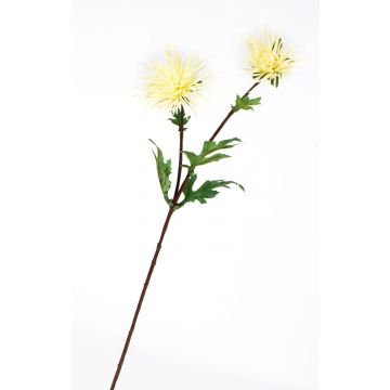 Umělá květina chryzantéma ESTELLE, krémová, 70cm, Ø8-10cm
