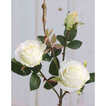 Textilní růže DELILAH, krémově bílá, 55cm, Ø6cm