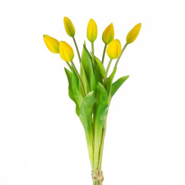 Umělá kytice tulipánů LONA, žluto-zelená, 45cm, Ø20cm
