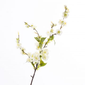 Umělá třešňová větev VALESKA s květy, bílá, 85cm