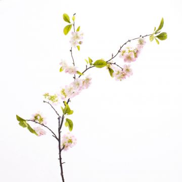 Umělá větvička s květy třešně VALESKA, růžová, 105cm
