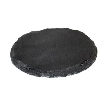 Kulatý břidlicový podtácek MARIANO, antracit, Ø15cm