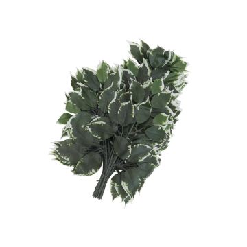 Umělá větvička - ficus benjamín SAKURA, zeleno-bíla, 60cm