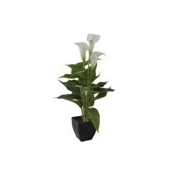 Plastová kornoutovka JAMILA v dekoračním květináči, bílá, 40cm, 4x6cm