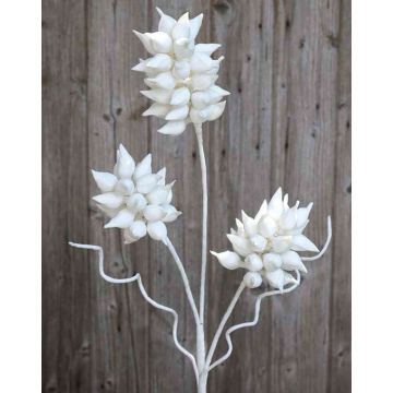 Umělý pavlovnie plsnatá BERNADETTE, květy, bílý, 100cm, Ø9cm