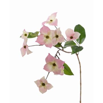 Umělá větvička japonského dřínu KOHANA, s květy, růžová, 70cm