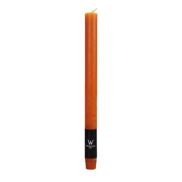 Tyčová svíčka AURORA, oranžová, 27cm, Ø2,2cm, 10h - Vyrobeno v Německu