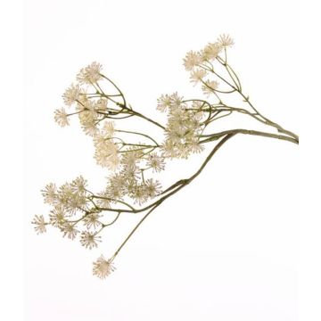 Umělá větev prodary japonské YARED s květy, krémová, 85cm