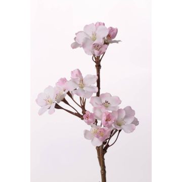 Umělá větvička jabloně OCHUKO, s květy, bílo-růžová, 35cm