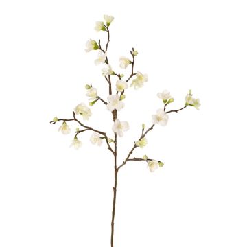 Umělá větvička jabloně SADAKA, s květy, krémová, 130cm