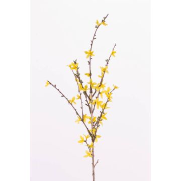 Umělá větvička zlatice IHRANI, s květy, žlutá, 90cm