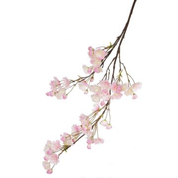 Umělá větvička japonské sakury DJUNA, s květy, růžová, 135cm