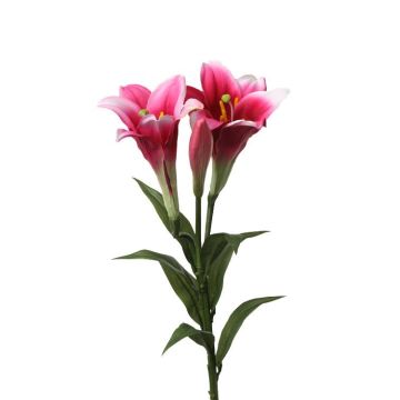 Umělá květina lilie dlouhokvětá ERISA, růžová, 75cm, Ø8-11cm
