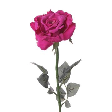 Umělá růže QUINZY, růžová, 65cm, Ø13cm