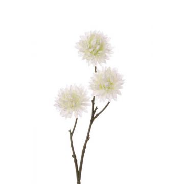 Umělá větev chryzantémy YNEZ, bílá, 35cm, Ø4cm