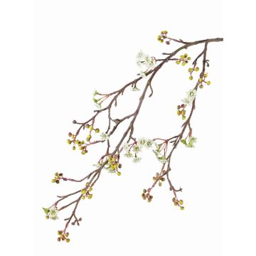 Umělá větvička javoru TABIO, s květy, bílo-zelená, 95cm