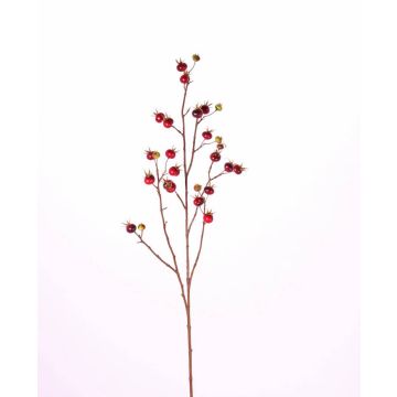 Umělá větev divoké růže GERDA, červená, 110cm
