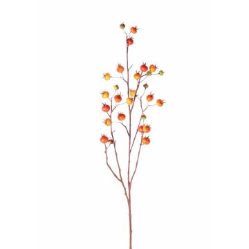 Umělá větev divoké růže GERDA, oranžová, 110cm