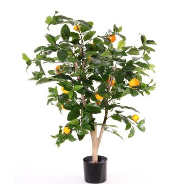 Umělý stromek pomerančovník TERUKI, přírodní kmen, s plody, 85cm