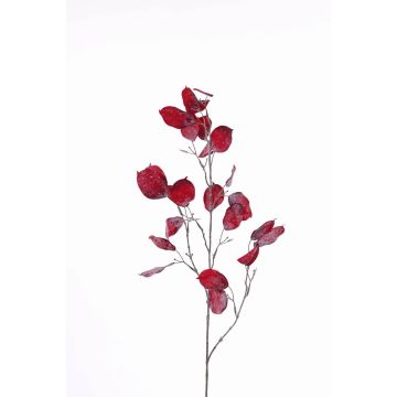 Umělá větev měsíčnice TROND, zmrzlý, červená, 105cm
