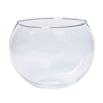 Skleněná váza TOBI OCEAN, koule, průhledná, 10cm, Ø13cm