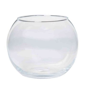 Skleněná váza TOBI OCEAN, koule, průhledná, 15cm, Ø16cm