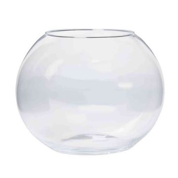 Skleněná váza TOBI OCEAN, koule, průhledná, 20cm, Ø25cm