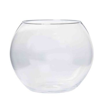 Skleněná váza TOBI OCEAN, koule, průhledná, 24cm, Ø26cm