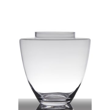 Elegantní skleněná váza LACEY, čirá, 35cm, Ø35cm