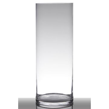 Válcová podlahová váza SANSA EARTH, sklo, transparentní, 50cm, Ø19cm