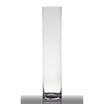 Válcová podlahová váza SANSA EARTH, sklo, transparentní, 90cm, Ø19cm