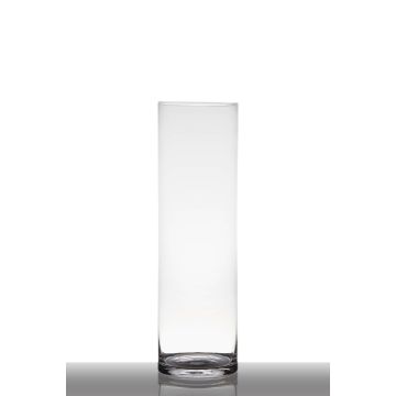 Skleněná válcová podlahová váza SANYA EARTH, transparentní, 50cm, Ø15cm