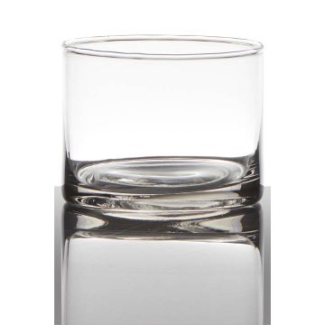 Velká sklenice na čajovou svíčku SANYA EARTH, průhledná, 7cm, Ø9cm