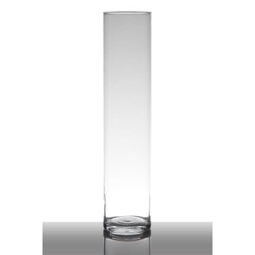 Váza ze skla SANYA EARTH, válec, transparentní, 40cm, Ø9cm