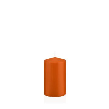 Sloupková svíčka MAEVA, oranžová, 10cm, Ø6cm, 33h - Made in Germany
