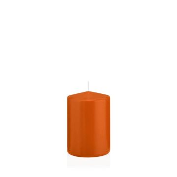 Sloupková svíčka MAEVA, oranžová, 10cm, Ø7cm, 42h - Made in Germany