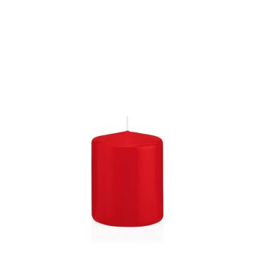 Sloupková svíčka MAEVA, červená, 10cm, Ø8cm, 37h - Made in Germany