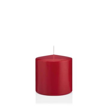 Sloupková svíčka MAEVA, tmavě červená, 10cm, Ø10cm, 79h - Made in Germany