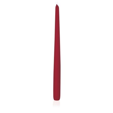 Špičatá svíčka PALINA, tmavě červená, 40cm, Ø2,5cm, 15,5h - Made in Germany