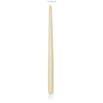 Špičatá svíčka PALINA, krémová, 40cm, Ø2,5cm, 15,5h - Made in Germany