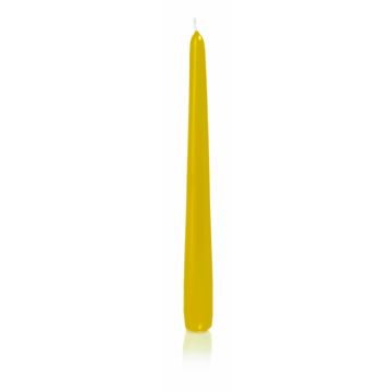 Špičatá svíčka PALINA, žlutá, 25cm, Ø2,5cm, 8h - Made in Germany