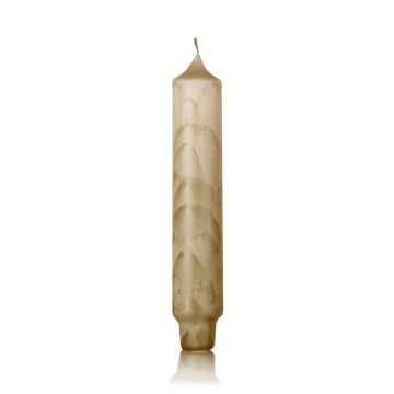 Punčová svíčka ANASTASIA, ledový efekt, šedá, 16,4 cm, Ø 2,8 cm, 6h - vyrobeno v Německu