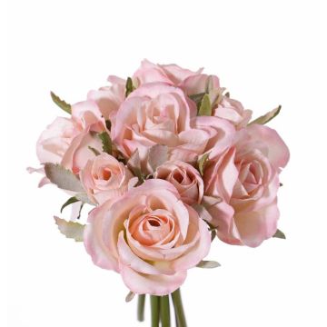 Umělá kytice růží ROSILA, růžová, 20cm, Ø15cm