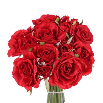 Umělá kytice růží ROSILA, červená, 25cm, Ø20cm