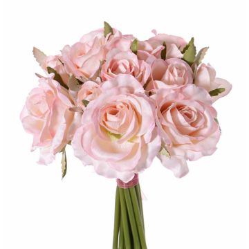 Umělá kytice růží ROSILA, růžová, 25cm, Ø20cm