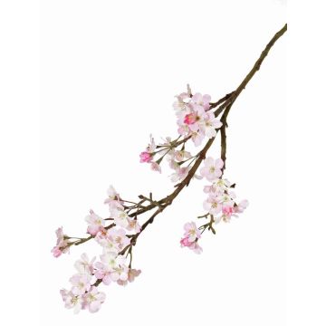 Umělá jabloňová větev LINDJA s květy, růžová, 105cm