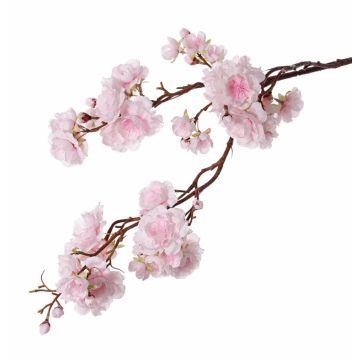 Umělá větev japonská okrasná třešeň RUKIA s květy, světle růžová, 90 cm